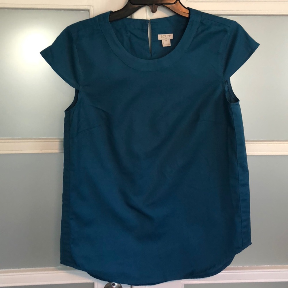 J. Crew Mercantile teal cap sleeve top. Size XS